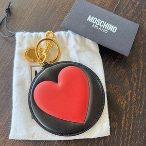 NWT Moschino Couture Heart Print Key Ring